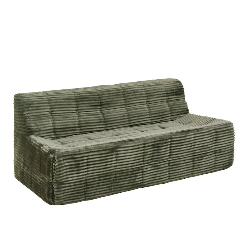 75 Foam 3-Seat Sofa with No Assembly, Space-Saving Design, and Easy Setup