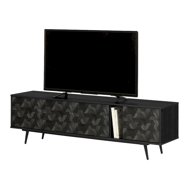 Modern TV Stand with Doors - 71 Inch