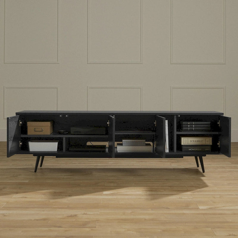 Modern TV Stand with Doors - 71 Inch