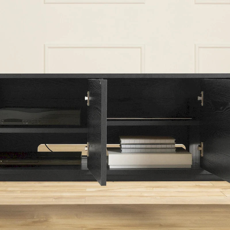 Modern TV Stand with Doors - 71 Inch