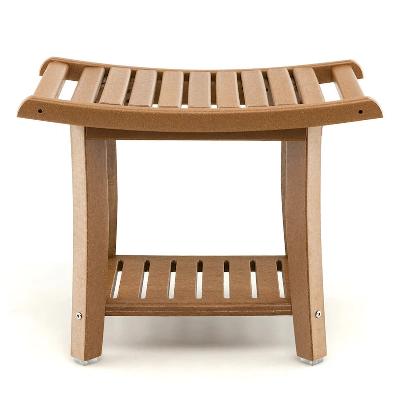 2-Tier Waterproof Shower Bench Spa Bath Stool, Heavy Duty