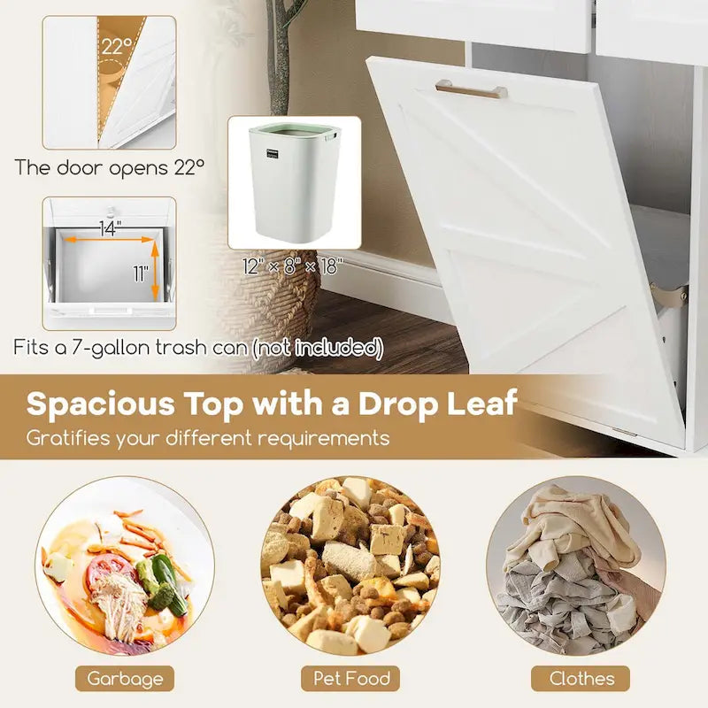Rolling Kitchen Island Cart with Drop Leaf