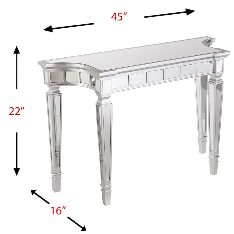 Glam Mirrored Console Table