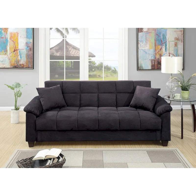 Microfiber Adjustable Sofa with Storage