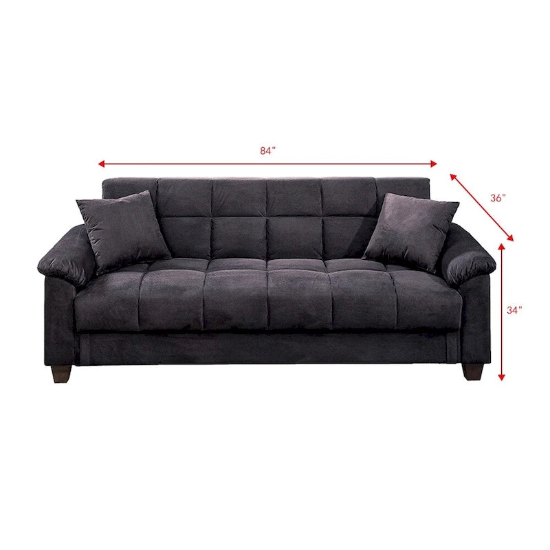 Microfiber Adjustable Sofa with Storage