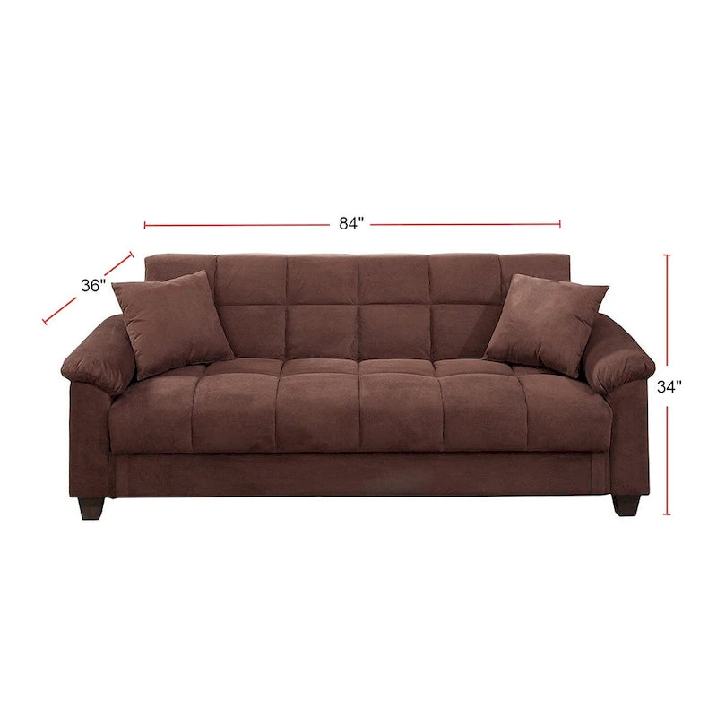 Microfiber Adjustable Sofa with Storage