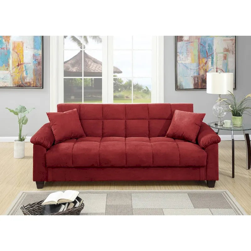 Microfiber Adjustable Sofa with Storage