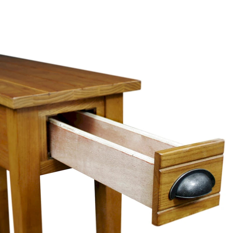 One Drawer Bin Pull Narrow Side Table