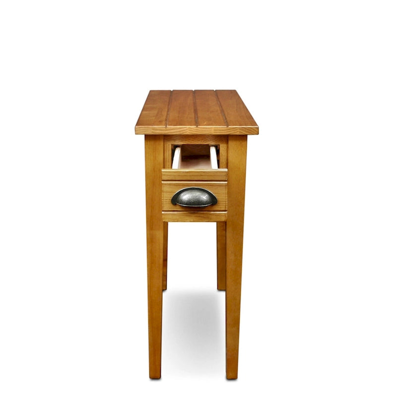 One Drawer Bin Pull Narrow Side Table