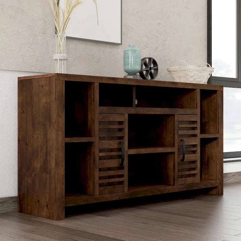 64" TV Stand Console for TVs up to 70", No Assembly Required