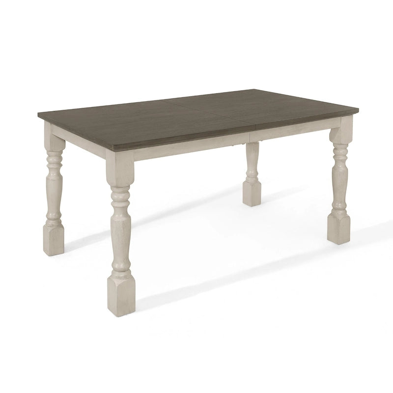 Mid-Century Elegant Two-tone Dining Table - Grey