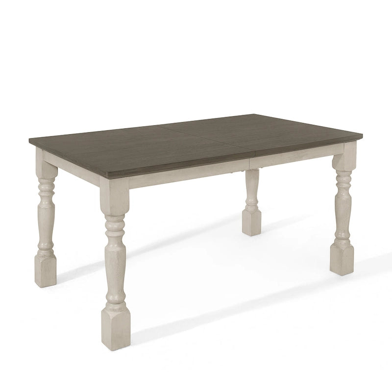 Mid-Century Elegant Two-tone Dining Table - Grey