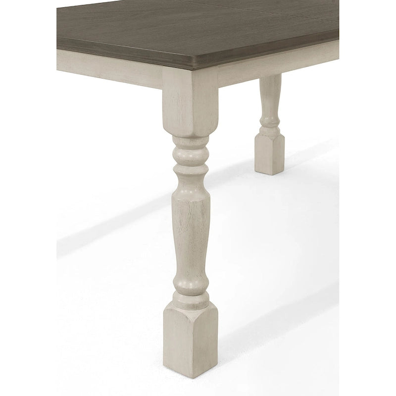 Mid-Century Elegant Two-tone Dining Table - Grey