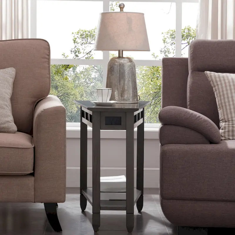 Leick Home Ixia Recliner Wedge End Table
