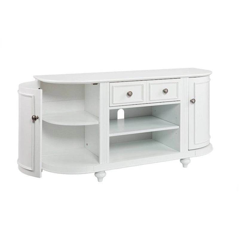 Modern Farmhouse White Media TV Stand for TVs up to 46"