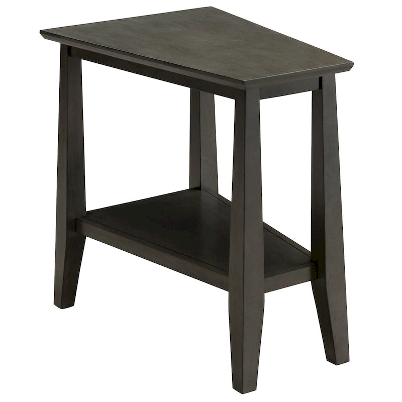 Smoke Gray Solid Wood Recliner Wedge Table