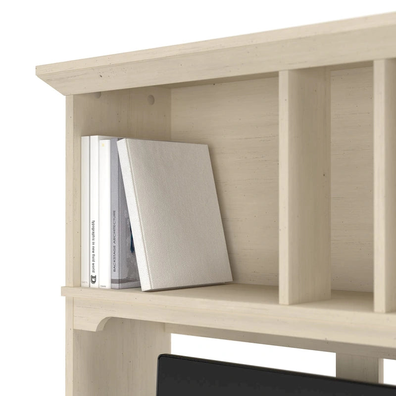 60W L Shaped Desk with Storage Hutch