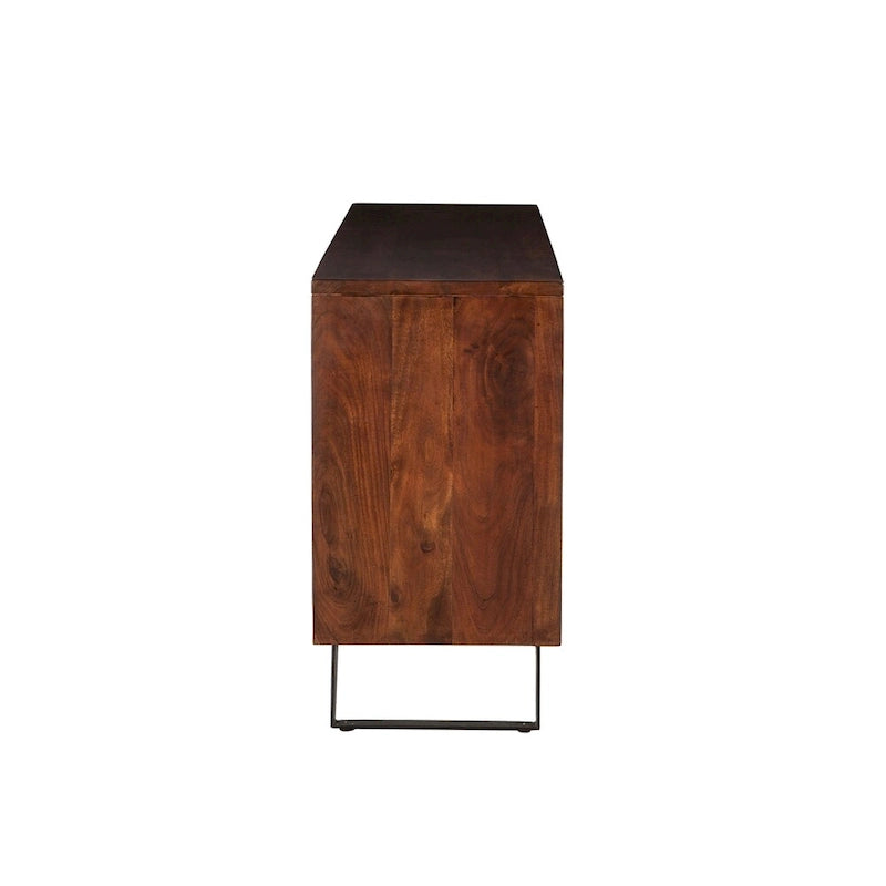 68-Inch Acacia Wood Sideboard in Walnut Finish