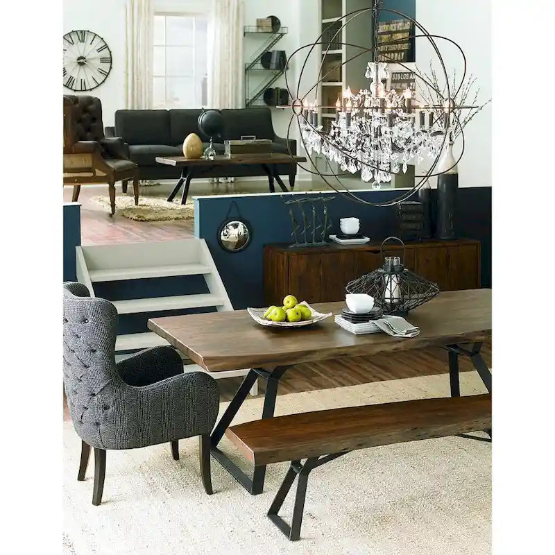 68-Inch Acacia Wood Sideboard in Walnut Finish