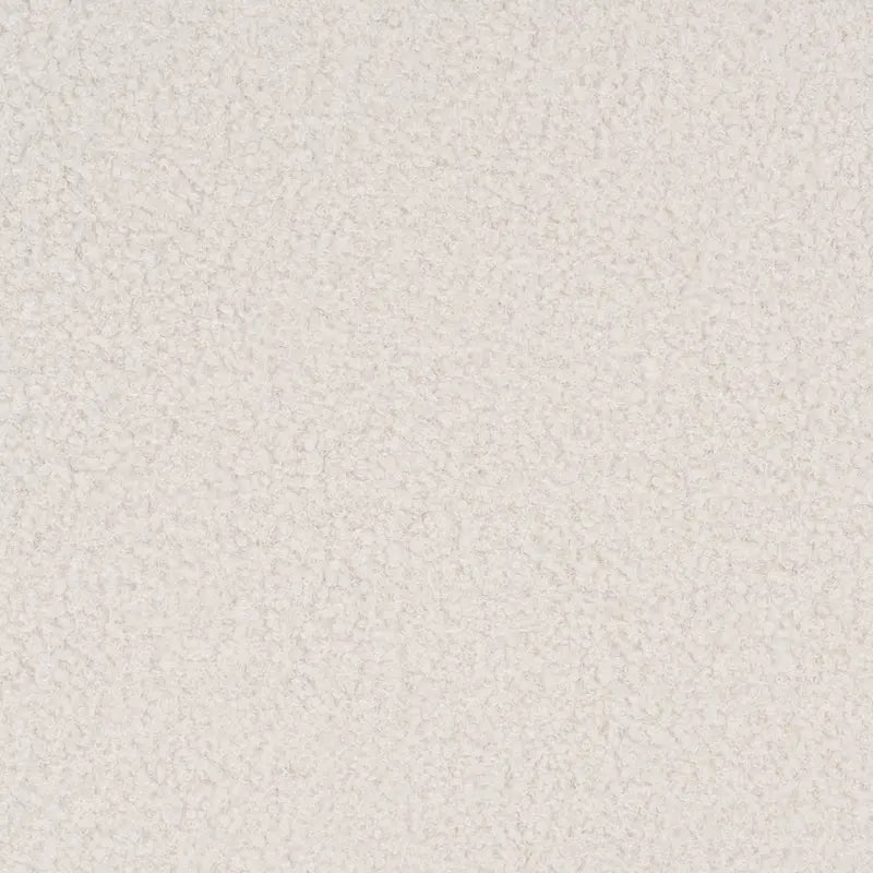 Modern Contemporary Ivory Boucle Upholstered Ottoman