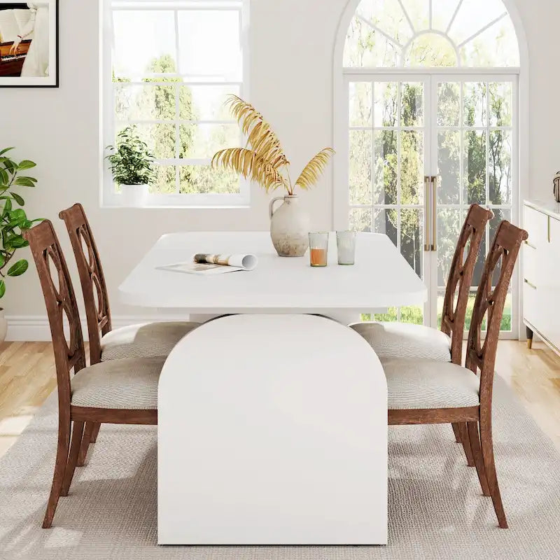 63-inches Retro Wood Dining Table for 4- 6 People