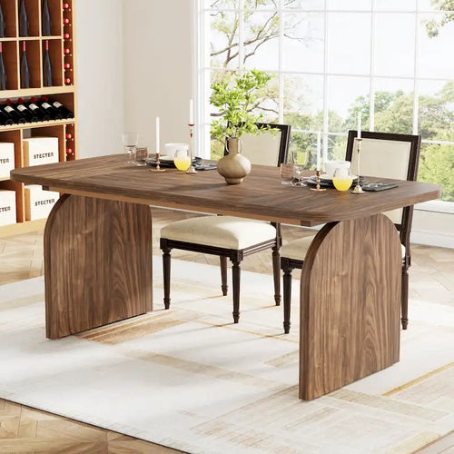 63-inches Retro Wood Dining Table for 4- 6 People