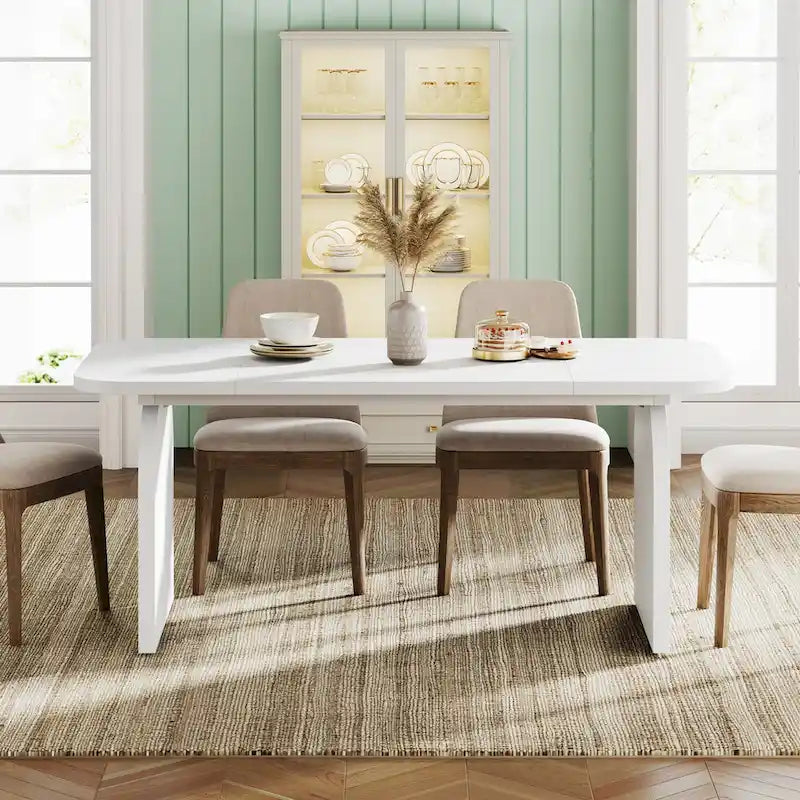 63-inches Retro Wood Dining Table for 4- 6 People