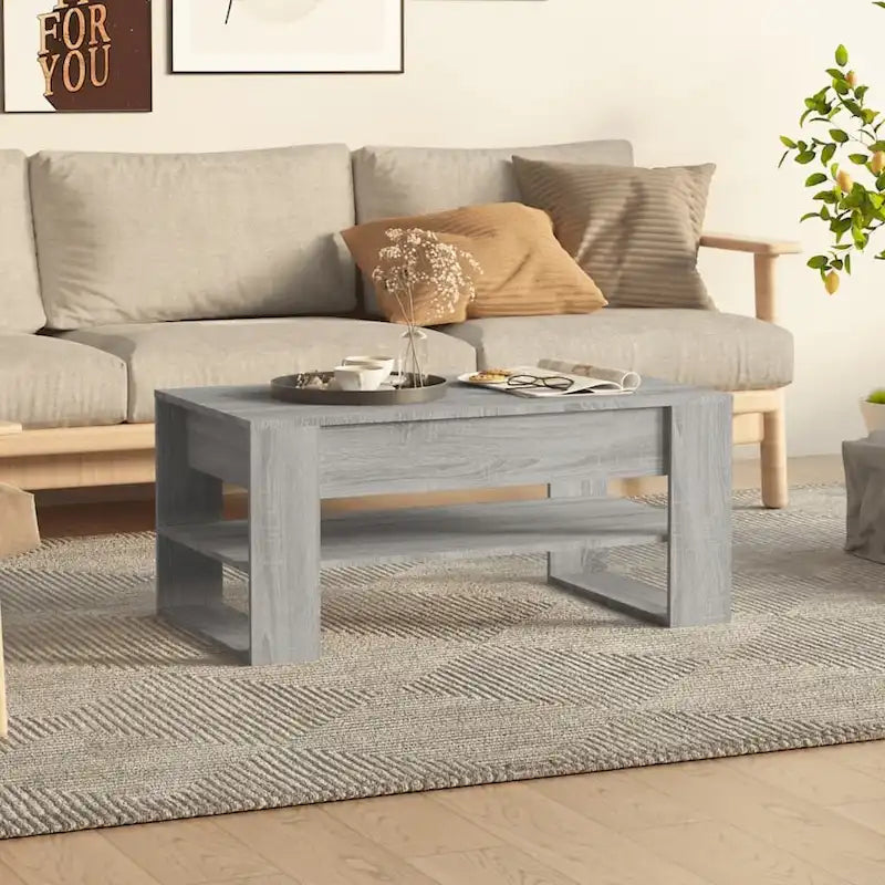 Multicolor Engineered Wood Coffee Table 40.2x21.7x17.7