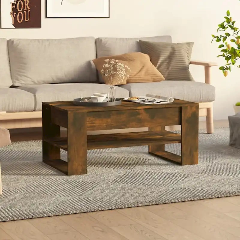 Multicolor Engineered Wood Coffee Table 40.2x21.7x17.7