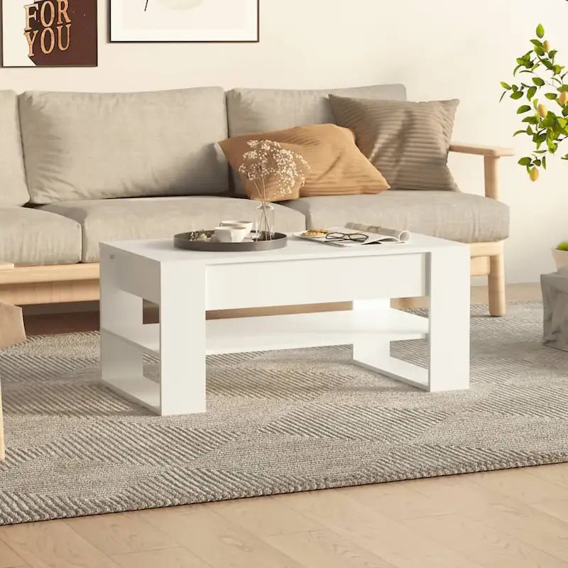Multicolor Engineered Wood Coffee Table 40.2x21.7x17.7