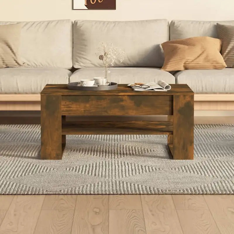 Multicolor Engineered Wood Coffee Table 40.2x21.7x17.7