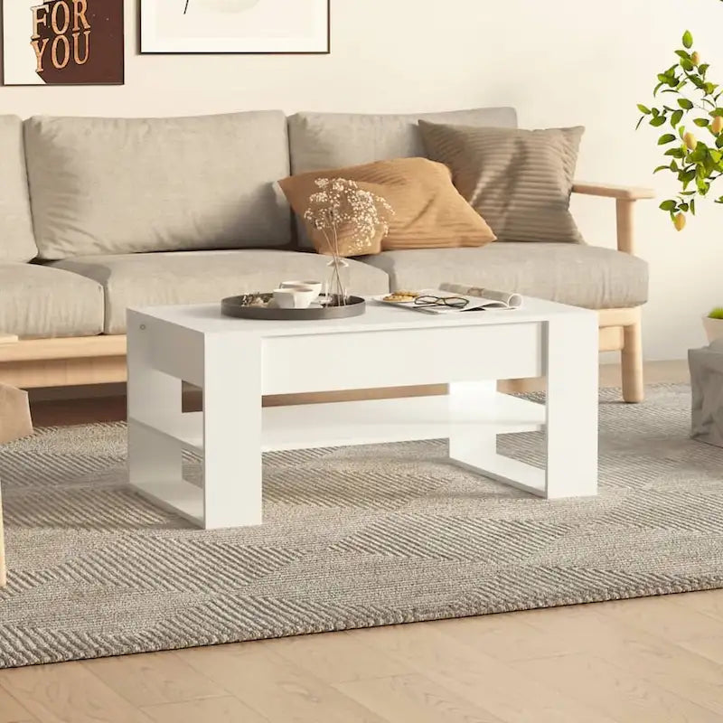 Multicolor Engineered Wood Coffee Table 40.2x21.7x17.7
