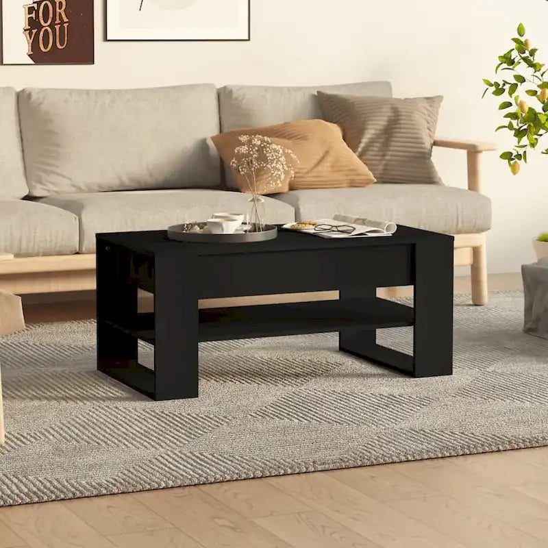 Multicolor Engineered Wood Coffee Table 40.2x21.7x17.7