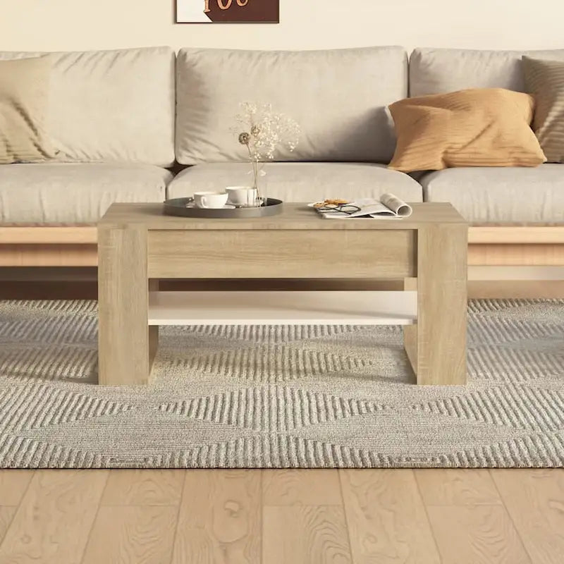 Multicolor Engineered Wood Coffee Table 40.2x21.7x17.7