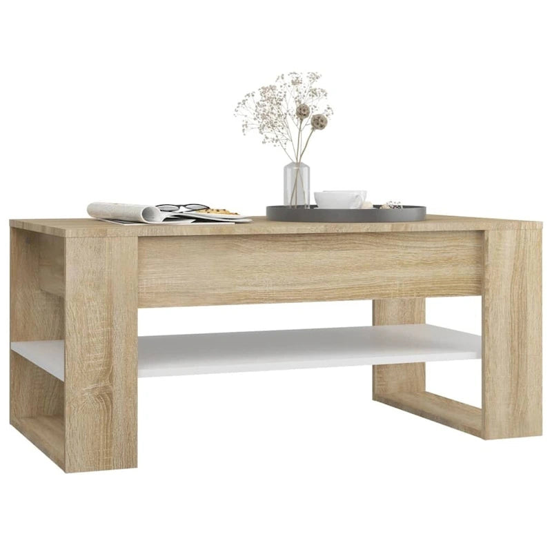 Multicolor Engineered Wood Coffee Table 40.2x21.7x17.7