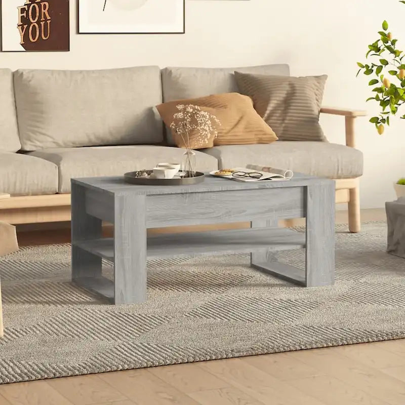 Multicolor Engineered Wood Coffee Table 40.2x21.7x17.7