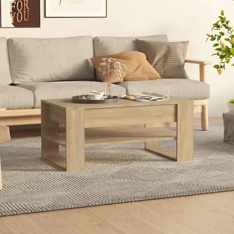 Multicolor Engineered Wood Coffee Table 40.2x21.7x17.7