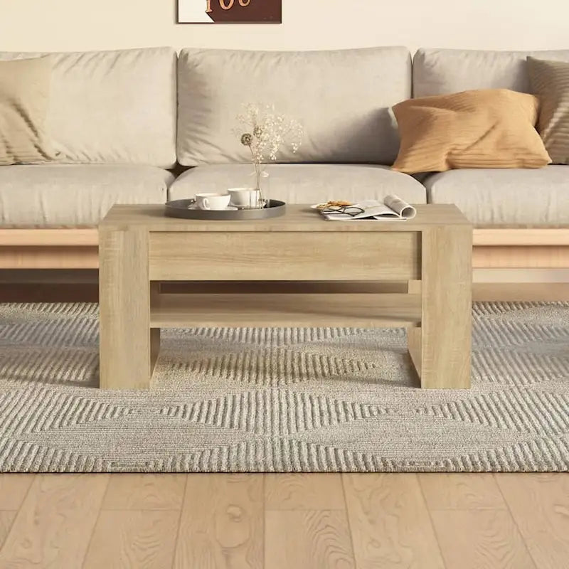 Multicolor Engineered Wood Coffee Table 40.2x21.7x17.7