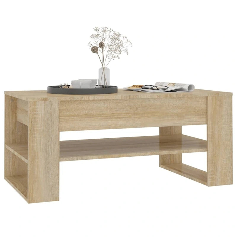 Multicolor Engineered Wood Coffee Table 40.2x21.7x17.7