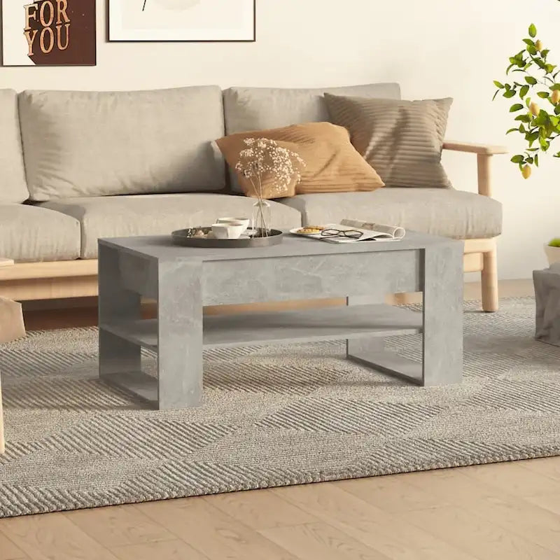 Multicolor Engineered Wood Coffee Table 40.2x21.7x17.7