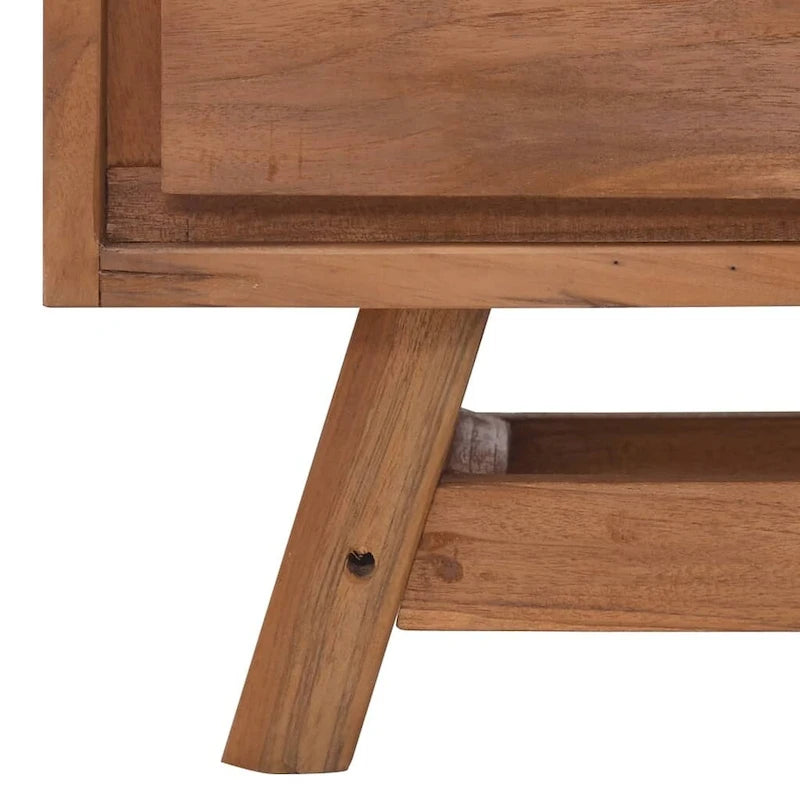 Solid Teak Wood TV Cabinet 43.3x11.8x19.7