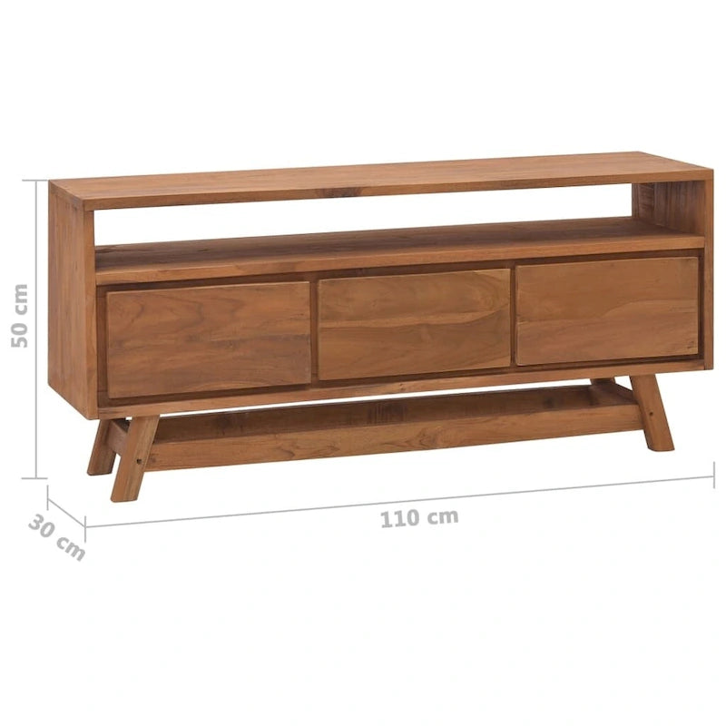 Solid Teak Wood TV Cabinet 43.3x11.8x19.7