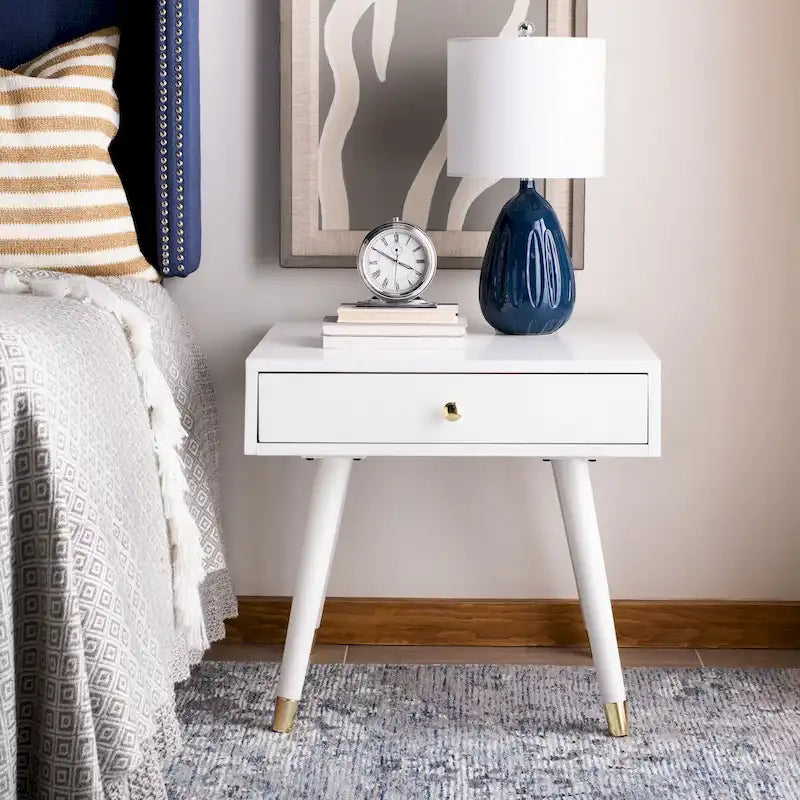 Mid-Century Gold Cap End Table - 24Wx24Dx22H