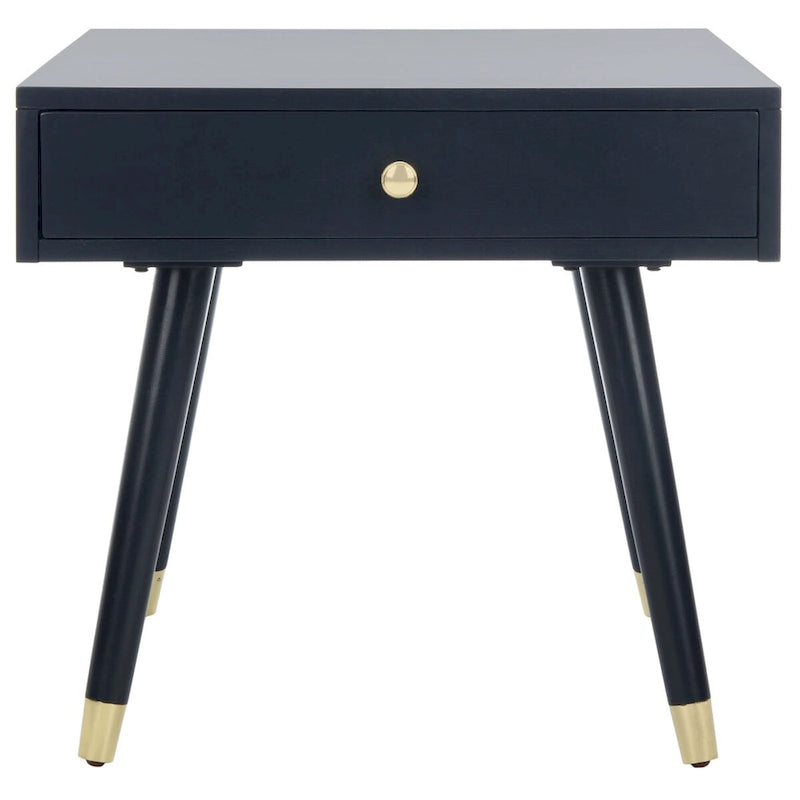Mid-Century Gold Cap End Table - 24Wx24Dx22H