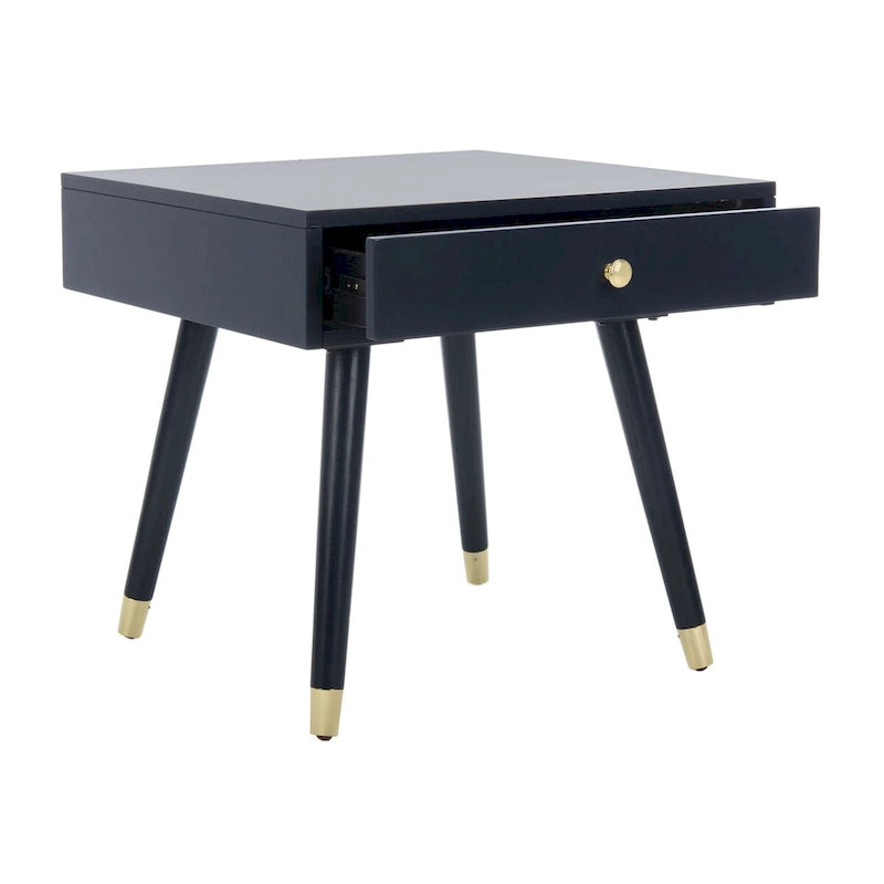 Mid-Century Gold Cap End Table - 24Wx24Dx22H