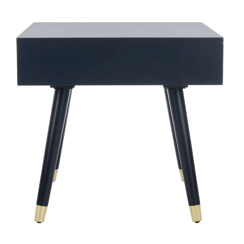 Mid-Century Gold Cap End Table - 24Wx24Dx22H