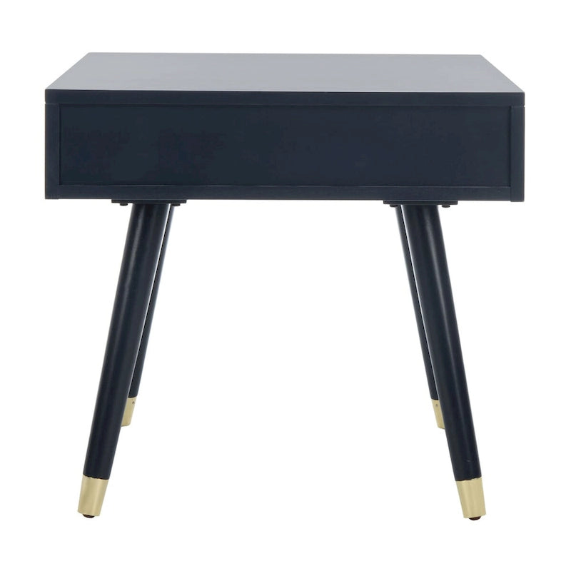 Mid-Century Gold Cap End Table - 24Wx24Dx22H