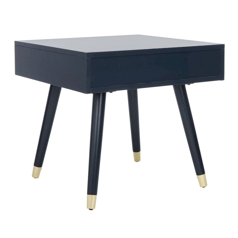 Mid-Century Gold Cap End Table - 24Wx24Dx22H