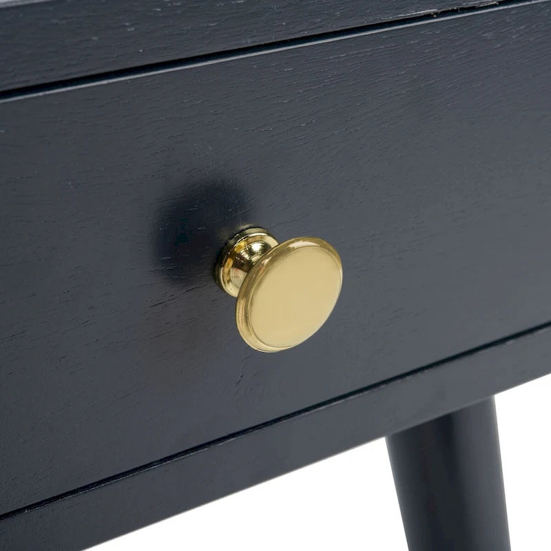 Mid-Century Gold Cap End Table - 24Wx24Dx22H