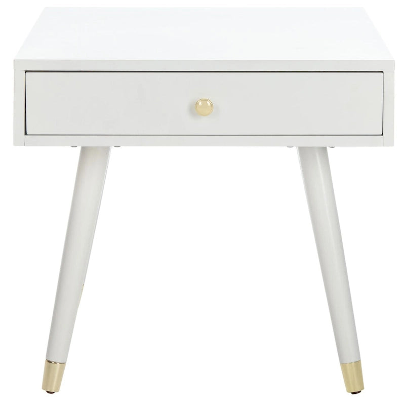 Mid-Century Gold Cap End Table - 24Wx24Dx22H